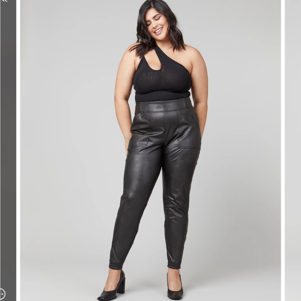 SPANX leather like joggers